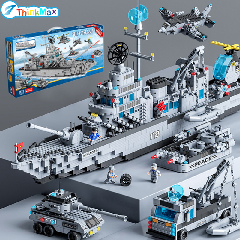 Building Blocks Destroyer Model Aircraft Toys Aircraft Carrier Warship Bricks Toys Birthday Christmas Gift For Kids Boys ราคา 368 บาท*ส่งฟรี