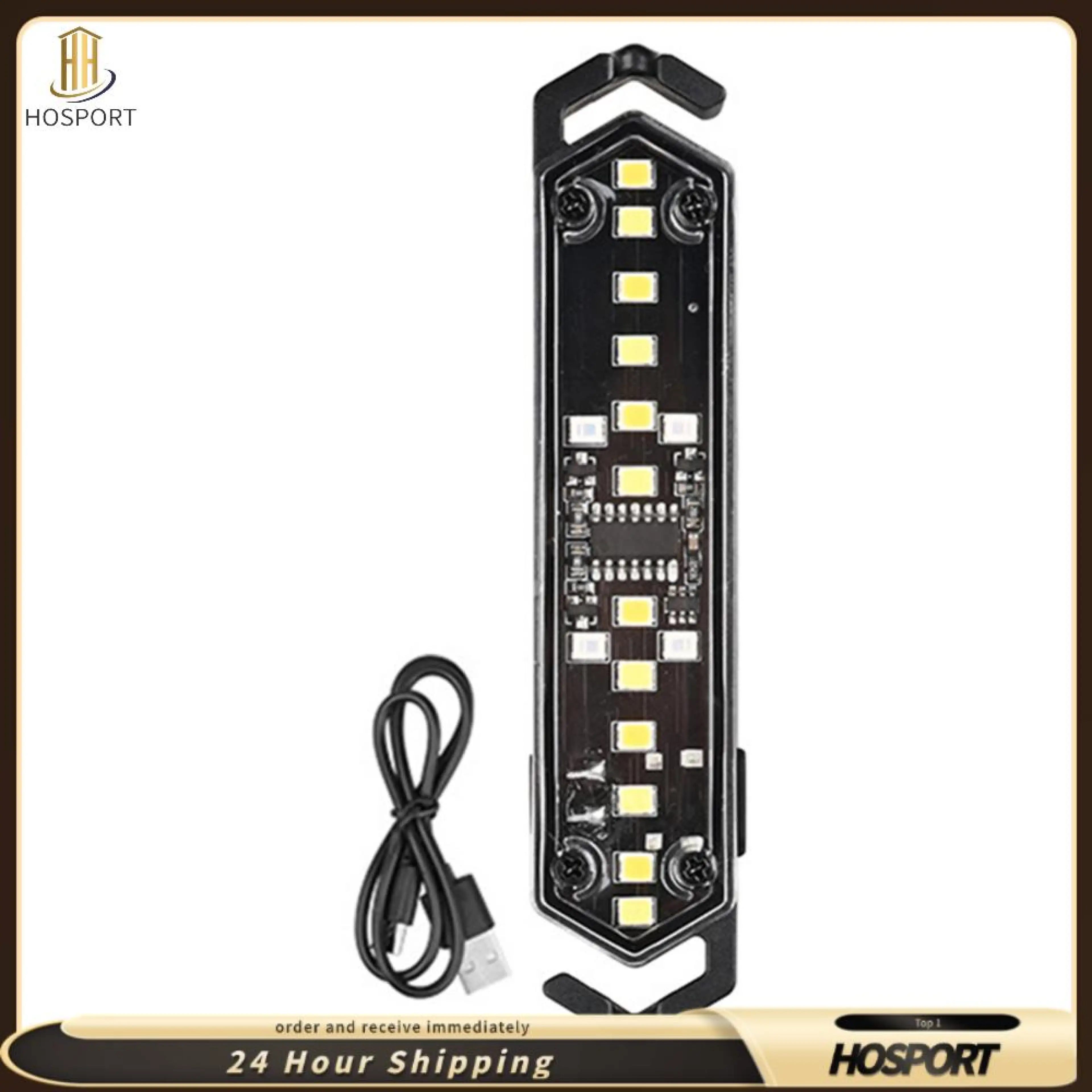 【HOSPORT】 Wind Rope Buckle Light IPX4 Waterproof Wind Rope Warning Light Stepless Dimming Wind Rope Decoration Light Camping Gear