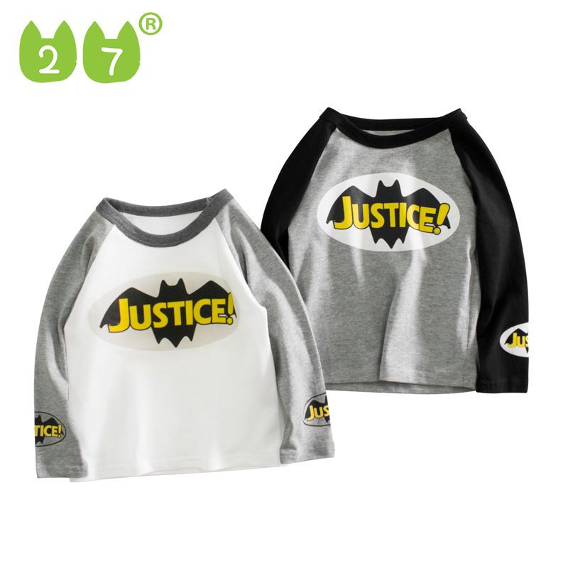 27kids เสื้อผ้าเด็กผ้าฝ้ายแท้สไตล์เกาหลีสินค้าใหม่ฤดูใบไม้ร่วงเสื้อยืดแขนยาวสำหรับเด็กเสื้อ bottoming สำหรับเด็กผู้ชายเสื้อผ้าเด็ก ราคา  169 บาท*ส่งฟรี