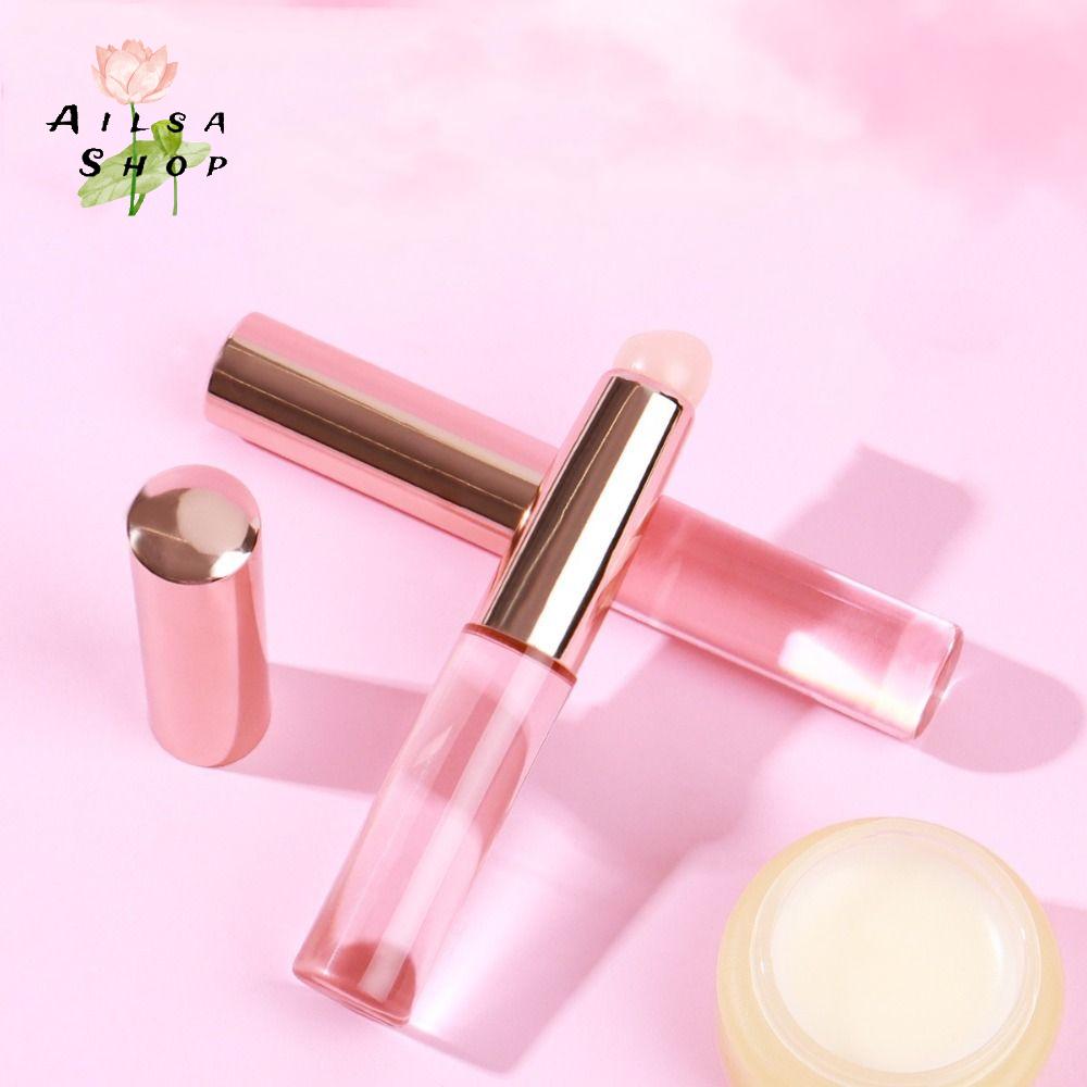 AILSA Đầu tròn Cọ môi silicon có nắp đậy Cọ son môi Không vỡ Cọ trang điểm son môi Có thể giặt Đa ch