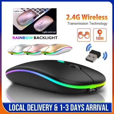 Wireless Mouse Mute Mouse 2.4GHz Wireless Optical Rechargeable Wireless Mice Ultra-Thin Silent Mouse for PC/Laptop/iPad/Phone/Tablet