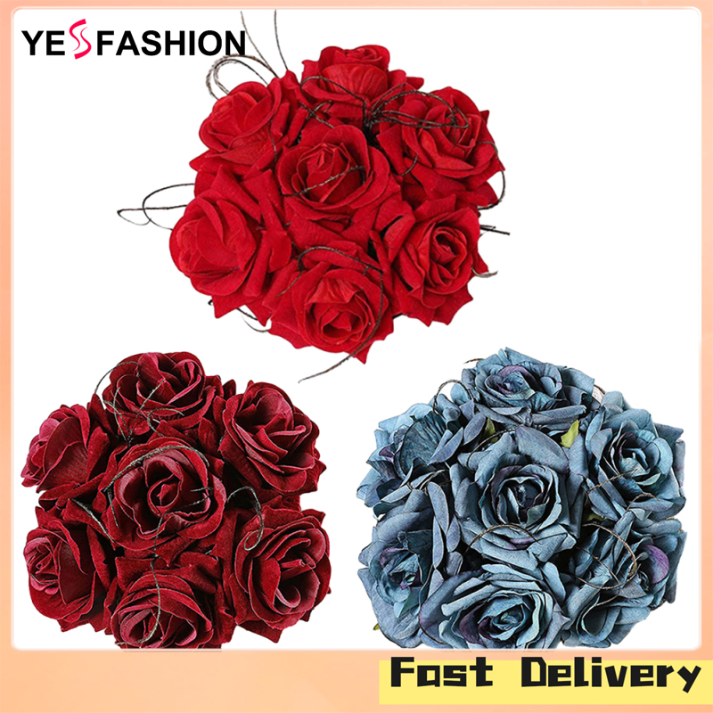 Yesfashion Store IN stock Women Rose Flower Hair Hoop Hairclip Dual-purpose Headgear Elegant Flower Headpiece Hair Accessories For Women Girls Gifts ราคา 151 บาท*ส่งฟรี