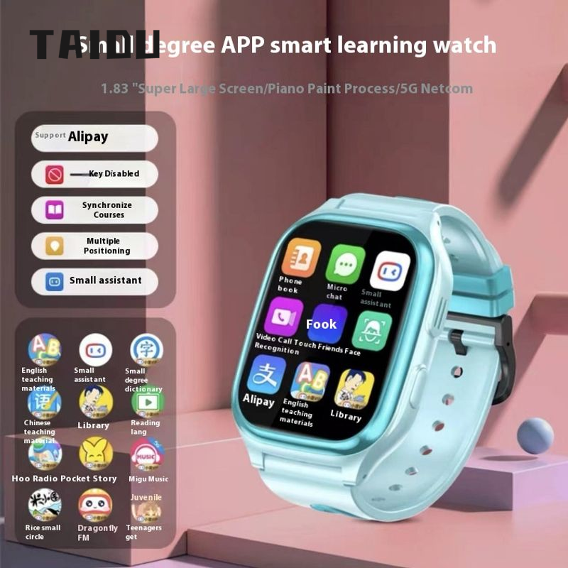 TAIDU Elementary School Student Genius Smart Children's Phone Watch Card-Inserting Video 5G All Netcom WiFi Positioning Waterproof Watch ราคา 469 บาท*ส่งฟรี