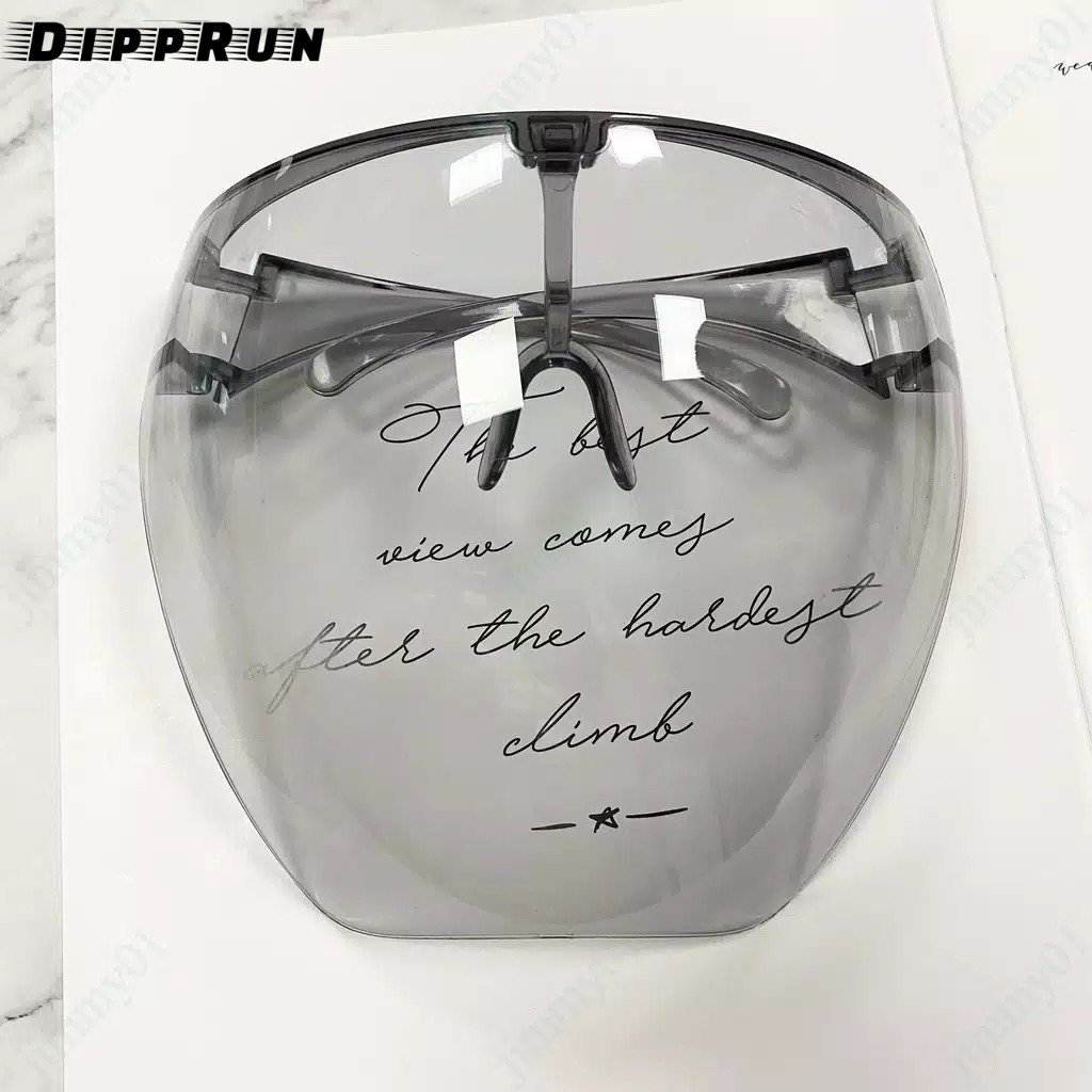 Dipprun bao kín mặt Acrylic lá chắn trong suốt mặt kính chắn mặt lá chắn chống sương mù chắn bảo vệ mắt Visor chống gió chống bụi che mặt lá chắn