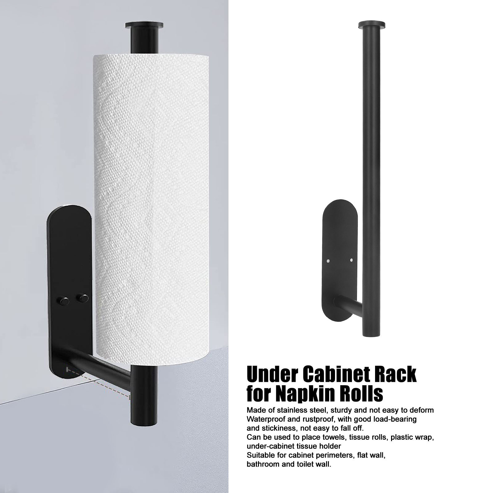 Cuộn giấy chủ đồ dùng giá treo thép không gỉ rustproof khả năng chịu tải tốt với chất kết dính cho phòng tắm cho bọc nilon