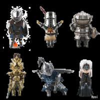 ACTOYS DARK SOULS Series The Great Grey Wolf Abyss Watchers Anime Figure Model Collecile Action mô hình
