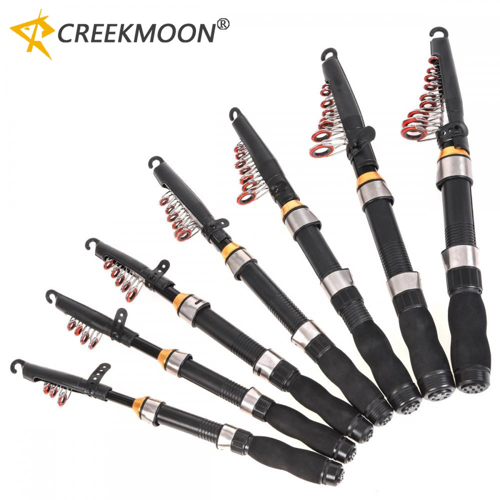 1/1.2/1.5/1.7/1.9/2.1/2. 3M Mini thi gọn cần câu S Carbon siêu cứng thép sông hồ Cần câu thiết bị cần câu cá biển cầm tay