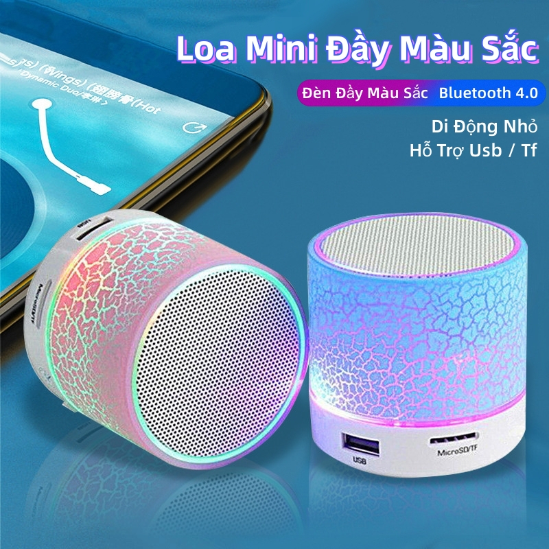 Mi Youpin Loa Bluetooth Không Dây Mini Hỗ Trợ Thẻ Tf Có Đèn LED Phát Sáng