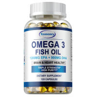 Fish Oil Omega 3 Supplement 1200 mg EPA 900 mg DHA Omega 3 Fish Oil Healthy Heart 120 Softgels 60 Araw na Supply Non-GMO Gluten-Free