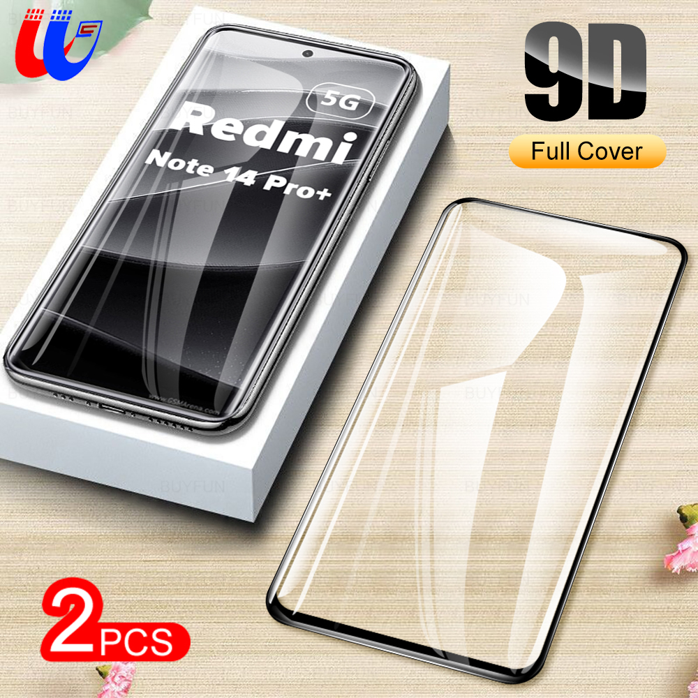2PCS Tempered Glass Case For Xiaomi Redmi Note 14 Pro Plus 5G Screen Protector For Redmi Note 14 Pro Plus 14 Pro 14 Pro+ Note 14 Pro Plus Protective Films Cover