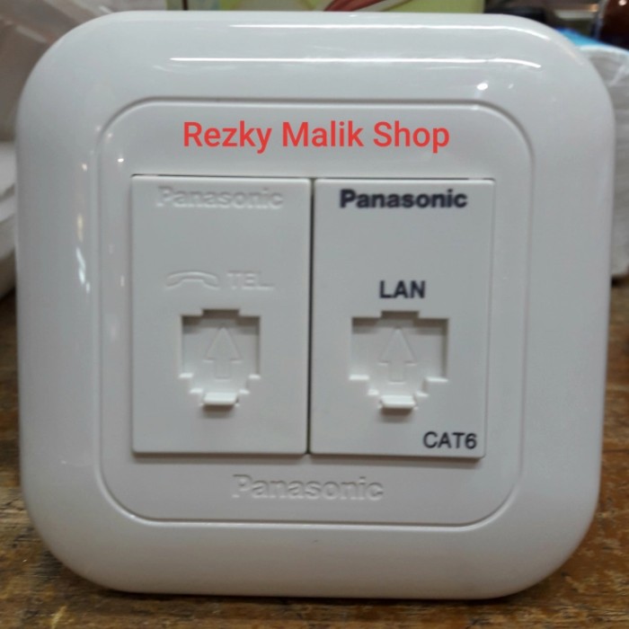 OUTLET / STOP KONTAK TELPON TELEPON + DATA LAN CAT6 CAT 6 PANASONIC-Shelishop13 Harga  201,000 Ringgit*Penghantaran Percuma