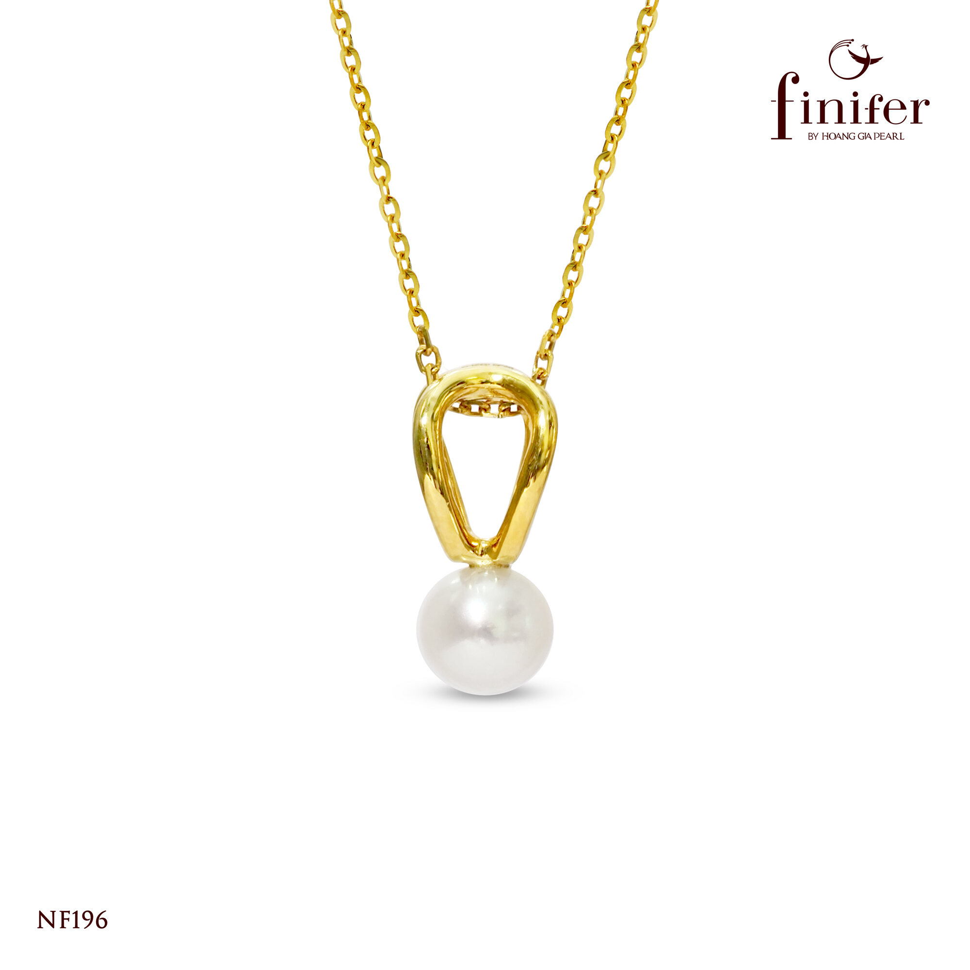 Vòng cổ ngọc trai thật, bạc quý kim với thiết kế tinh xảo, thanh lịch - NF196 - Finifer by Hoang Gia Pearl