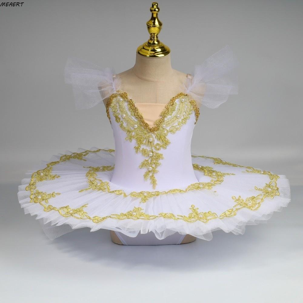 MEAERT Đầm sequin Váy ballet cho trẻ em Hiện đại Ngọc trai Váy tutu ballet Thời trang Váy tiệc Quần áo biểu diễn Bé gái