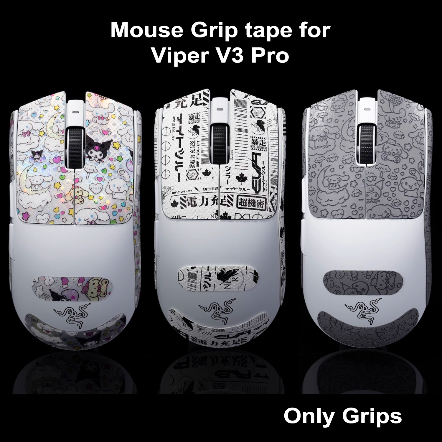 Btl băng dính chuột cho Razer Viper V3 Pro chuyên nghiệp Skate Sticker chống trượt hút mồ hôi Pre cut Dễ dàng lắp đặt chỉ Grips