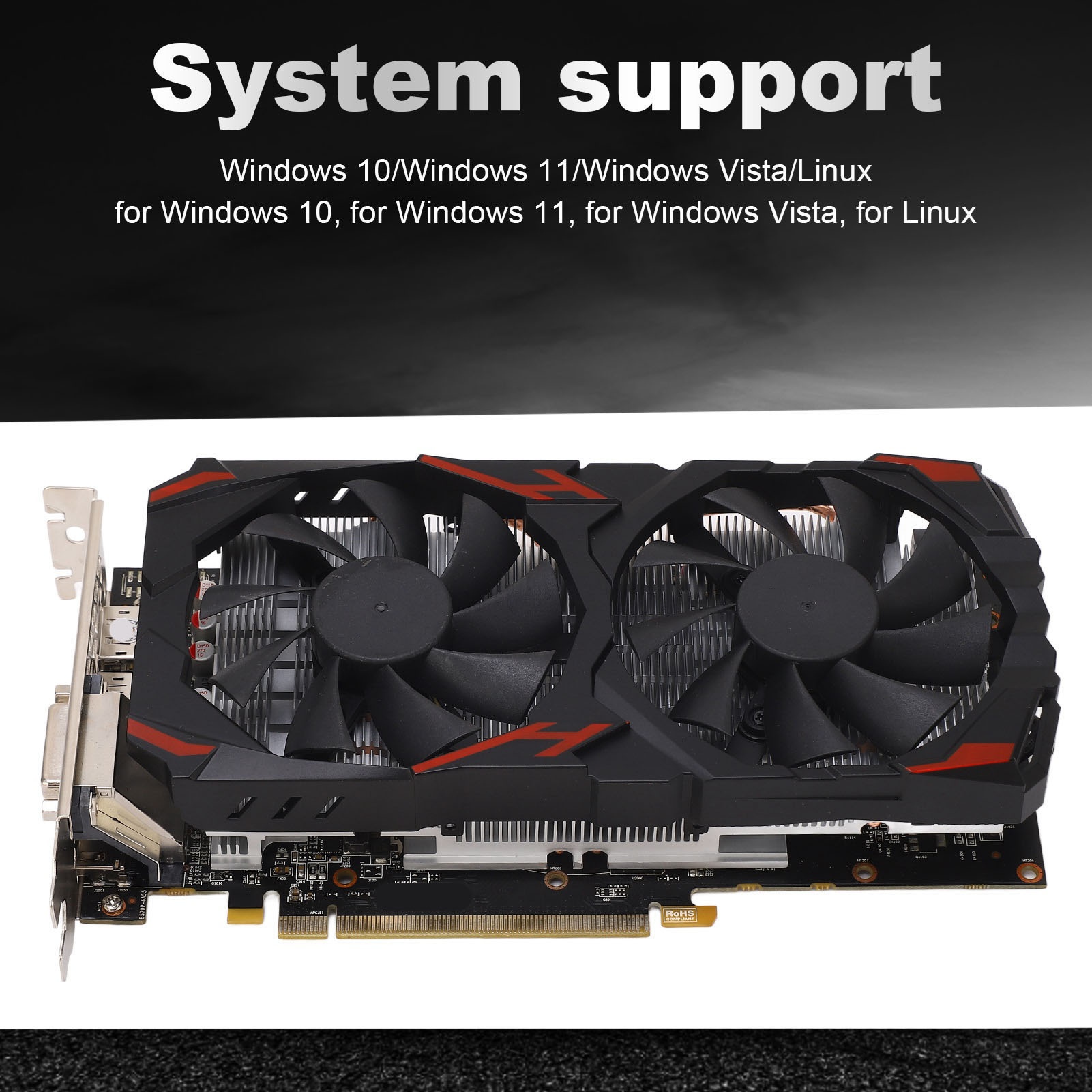Bộ nhớ RAM máy tính Garosa - Vikye RX 580 8GB DDR5 256BIT Card đồ họa chơi game Card đồ họa PC có khe cắm PCI Express 3.0 16X Quạt kép cắm và chạy (580 8G D5) Giá 4,634,000 Đồng*Miễn phí vận chuyển