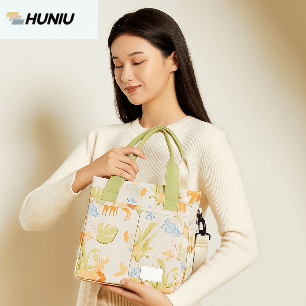 HUNIU ออกซ์ฟอร์ด กระเป๋าถือแม่ ป้องกันน้ำ งานพิมพ์ กระเป๋าผ้าอ้อม แบบสบายๆ ความจุขนาดใหญ่ กระเป๋าผ้าอ้อมเด็ก สำหรับคุณแม่ ราคา 369 บาท*ส่งฟรี