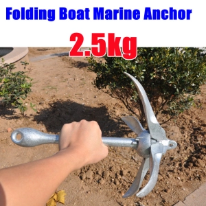 ภาพหน้าปกสินค้าสมอเรือ boat anchor สมอเรือ Folding Anchor hot dip Galvanized น้ำหนัก 2.5kg Folding Boat Marine Anchor ที่เกี่ยวข้อง