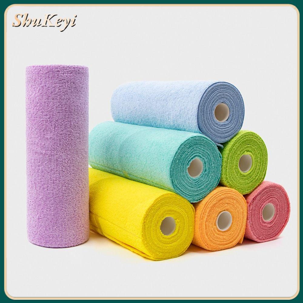SHUKEYI 20PCS/Roll Tái sử dụng Khăn vi sợi Thay thế Thấm hút Khăn lau bát đĩa nhà bếp  Nhà bếp gia đình Giẻ lau đĩa dầu chống dính