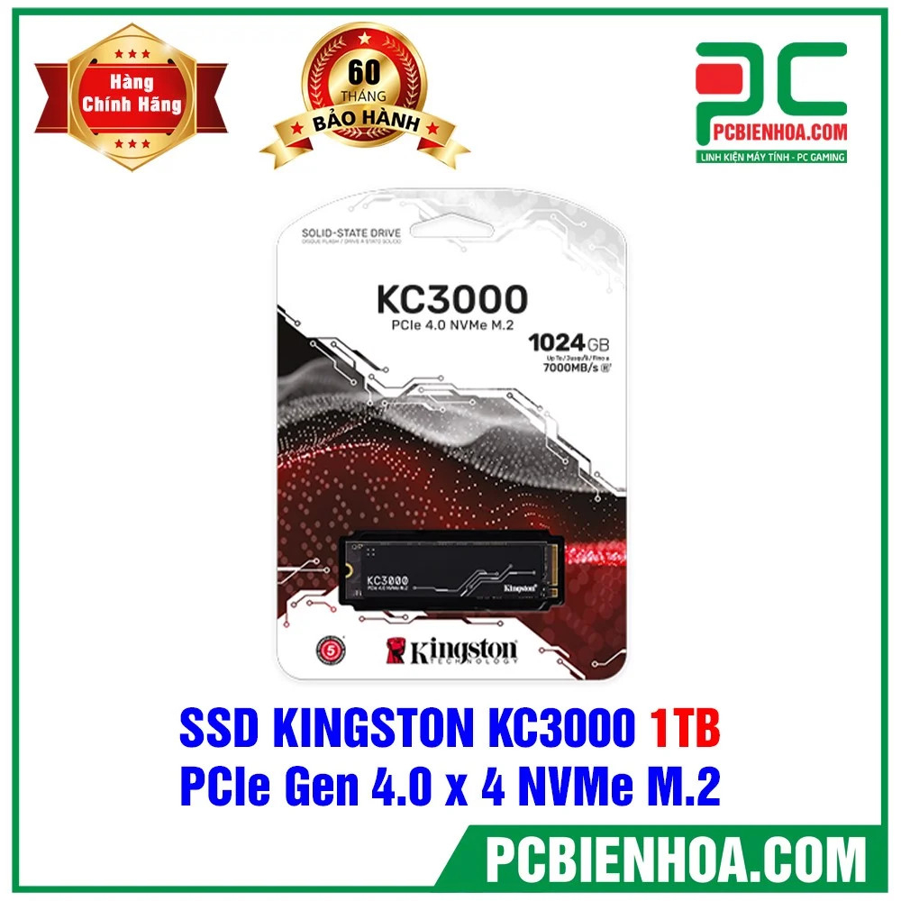 SSD KINGSTON KC3000 1TB - PCIE GEN 4.0 X 4 NVME M.2 ( SKC3000S/1024G )