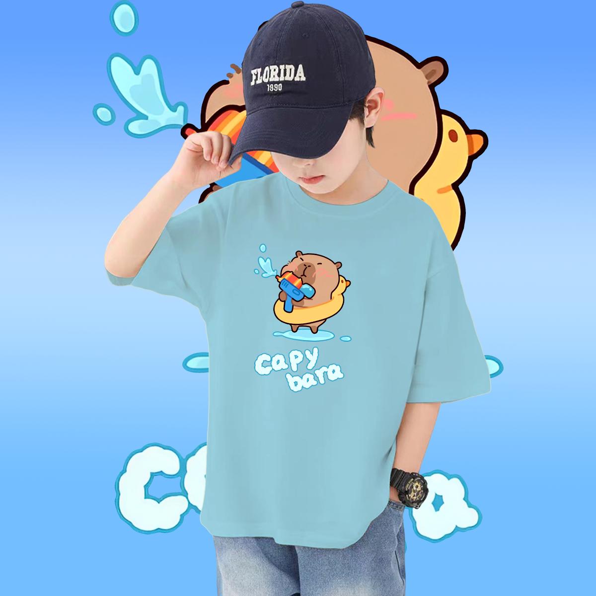 เสื้อสงกรานต์ เสื้อยืดเด็กเด็กสงกรานต์ ลายช้างและปืนฉีดน้ำSongkran Festival เหมาะสม เด็กชาย กับสาวๆ #58 100-150cm ราคา  119 บาท*ส่งฟรี