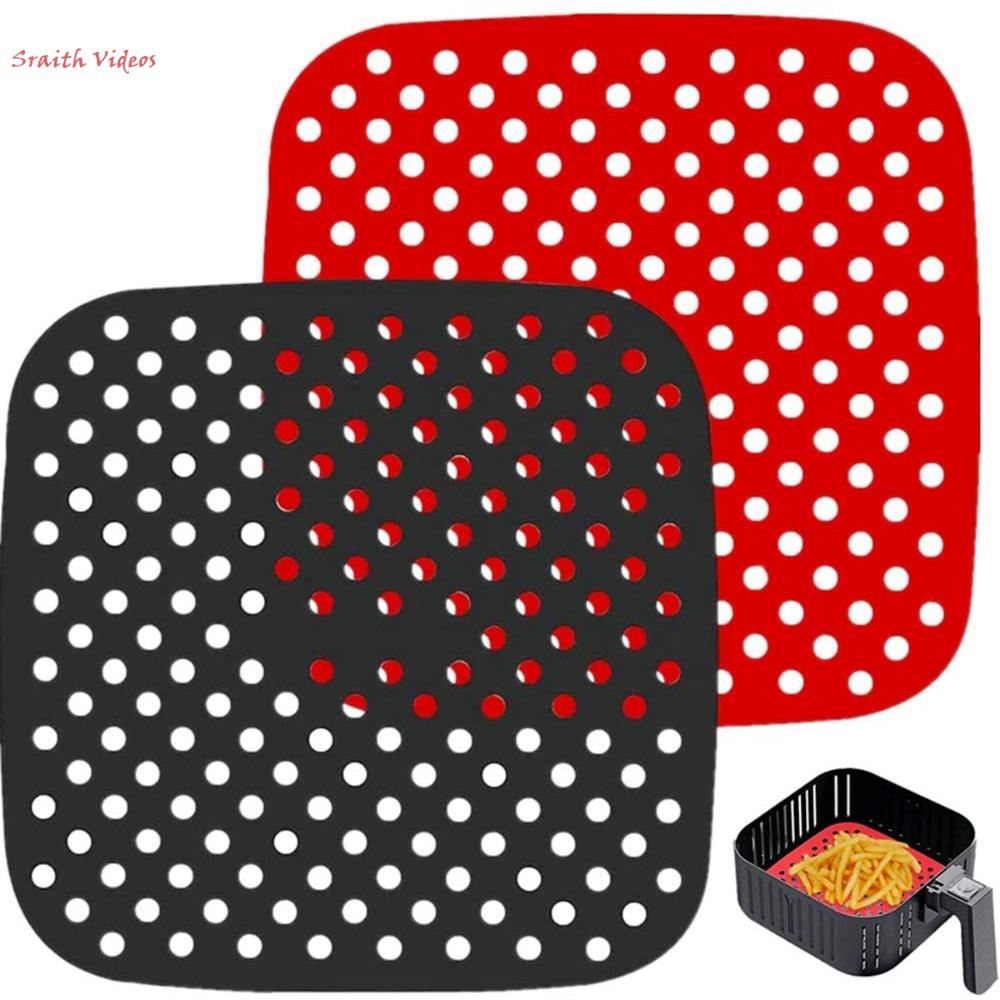Sraith Nồi hấp Silicone không dính Quảng trường dầu Thảm dụng cụ làm bánh tấm nước nồi chiên ít dầu lót