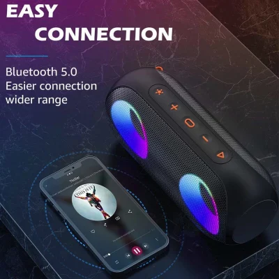 XDOBO VIBE 50W Portable Wireless Bluetooth Speaker BT 5.0 DYNAMIC RGB Light Audio Bass Waterproof Cylindrical Subwoofer Speaker