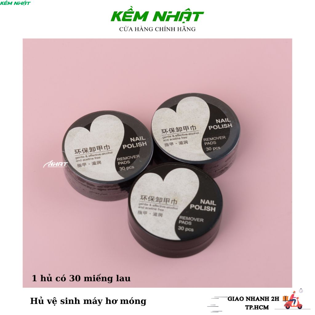 Hủ vệ sinh máy hơ móng tại nhà bao gồm 30 tấm lau tiện lợi cho thợ nail, chủ tiệm nail