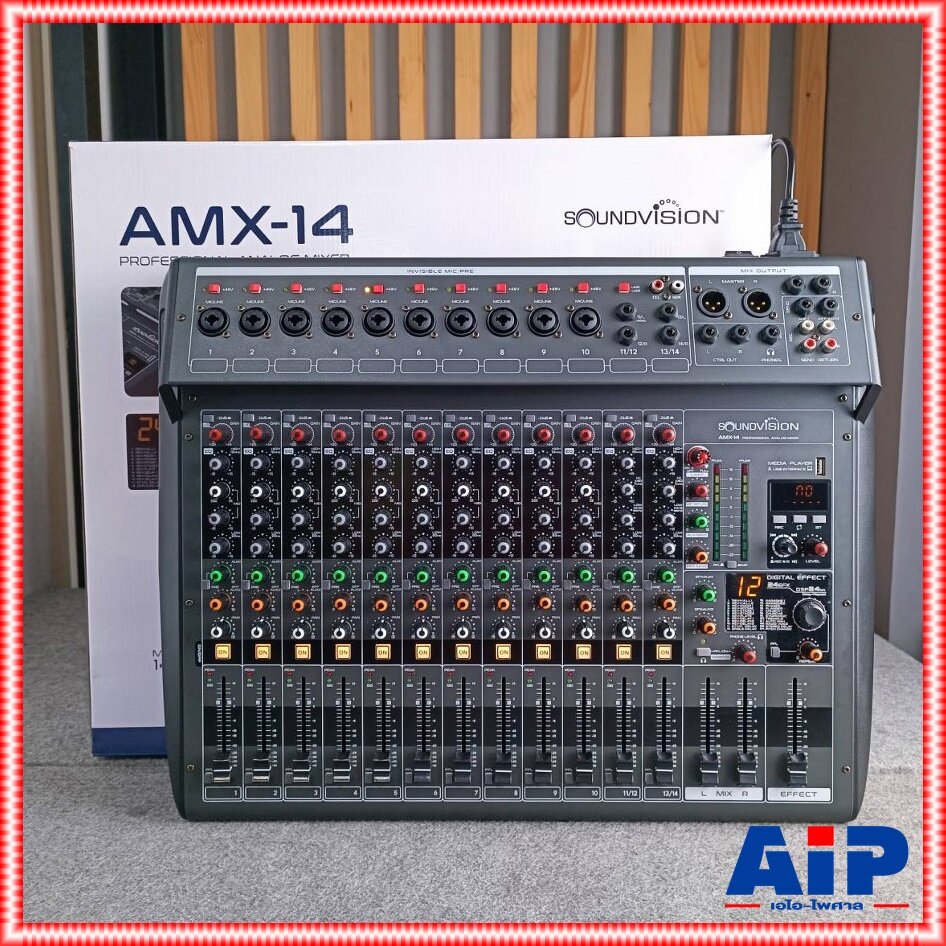 SOUNDVISION AMX-14 MIXER +++ เครื่องผสมสัญญาณ มิกเซอร์ อนาล็อก 14 CH ซาวด์ วิชั่น รุ่น AMX 14 AMX14 เอไอ-ไพศาล ราคา 14,900 บาท*ส่งฟรี