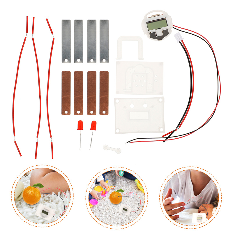 Teniron 1 bộ thí nghiệm học Pin Fruit Student DIY Fruit Pin School Thử nghiệm học sinh