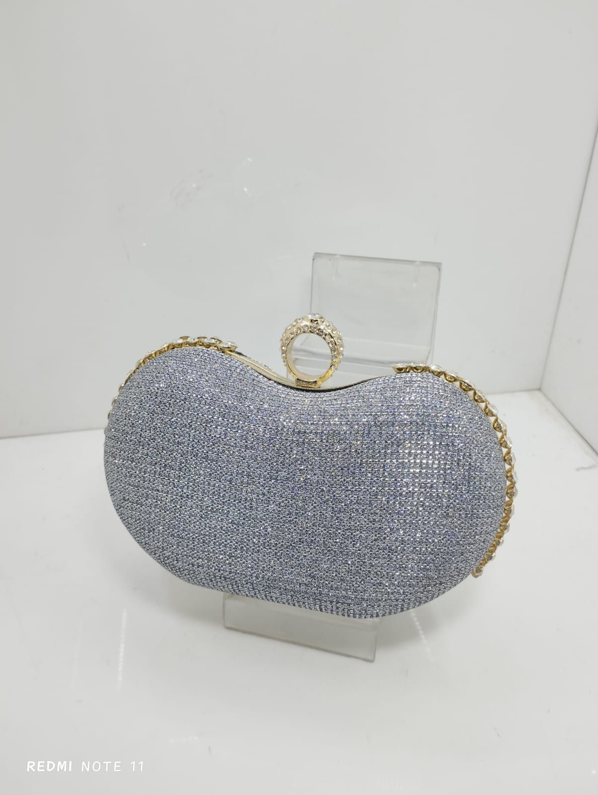 Multi shade Apple shape ring clutch for girls