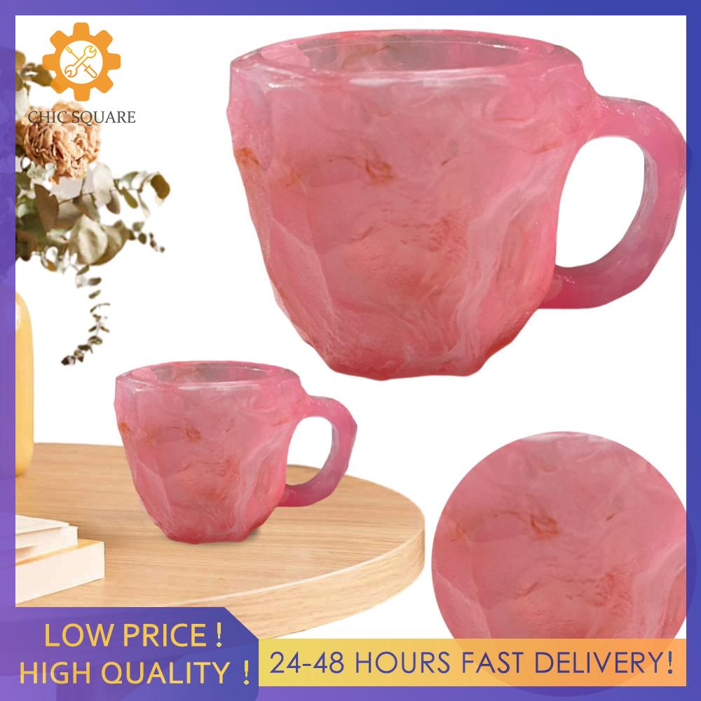 【New Arrival】 Imitation Mineral Crystal Coffee Mugs Colorful Fake Crystal Mug Multi-use Water Cup with Handle for Milk Coffee Tea - 5