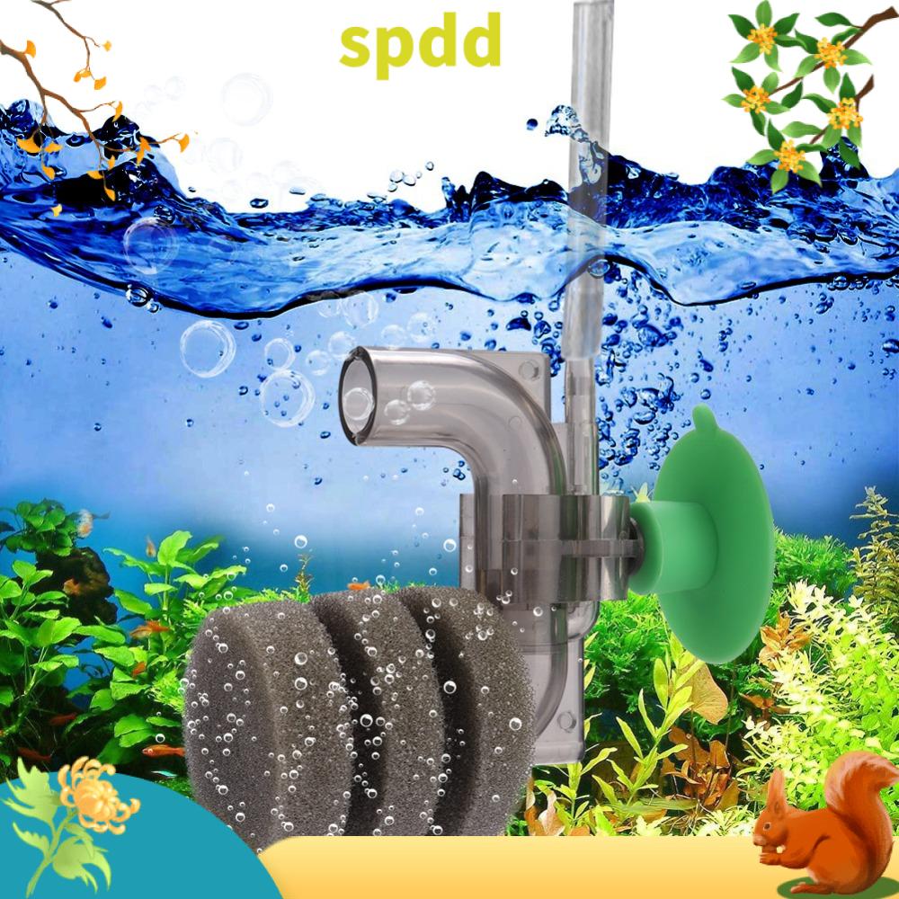 SPDD Im lặng Bộ lọc oxy bể cá Kích thước nhỏ Cốc hút Bộ lọc oxy cho bể cá Phụ kiện bể cá Nhựa Bộ lọc im lặng mini Bể cá