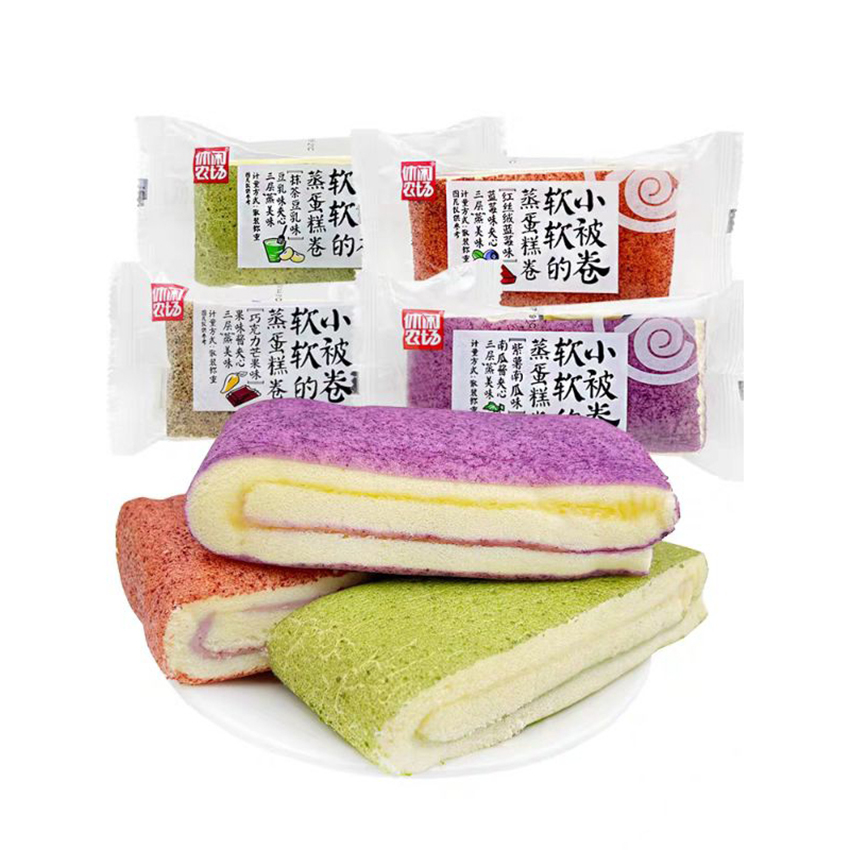 Bánh Cuộn Bông Lan Nhân Kem Đài Loan Đủ Vị 500g B105 - BeeGin Food Store