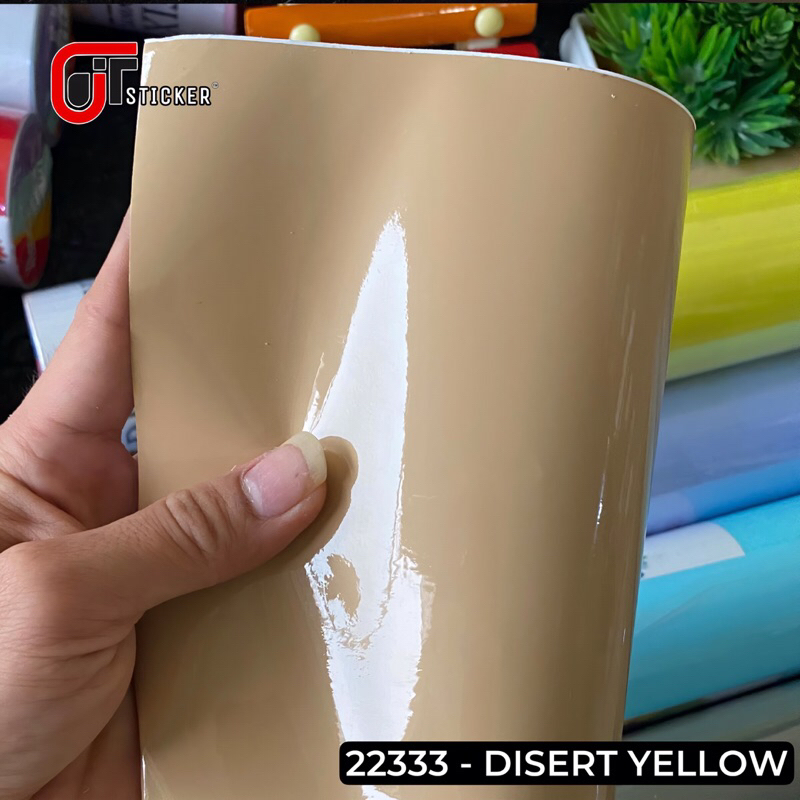 Skotlet Disert Yellow Pastel Glossy Sticker ScotLite Coklat Muda Pastel Premium Color Vinyl Harga 12,780 rupiah*Gratis Ongkir