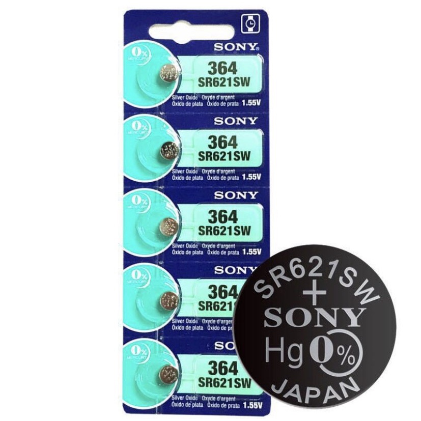 (Vỉ 5 Viên) Pin Đồng Hồ Sony SR626 / SR621 / SR521 / SR920 / SR927 / SR416 1,55v