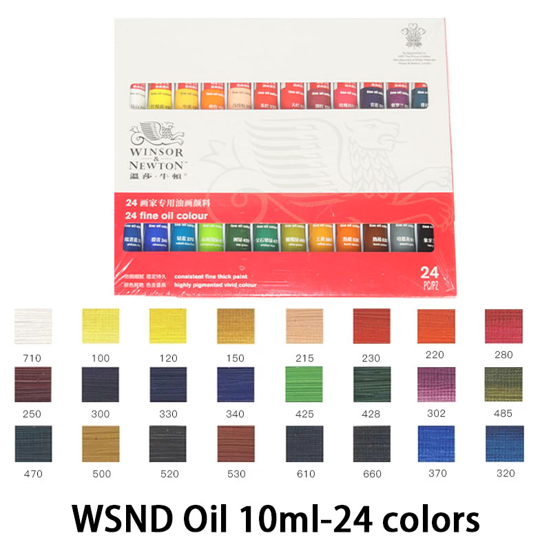 Winsor & Newton Bộ màu vẽ dầu 12/18/24 Màu sắc tranh nghệ thuật sắc tố sinh động màu sắc phong phú che phủ rộng độ tinh khiết cao lightfast ổn định cho sáng tạo Graffiti