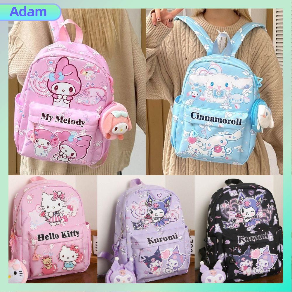 ADAM Hoạt hình Ba lô Sanrio Cinnamoroll Hello Kitty Cặp sách Sức chứa lớn Cặp sách trẻ em