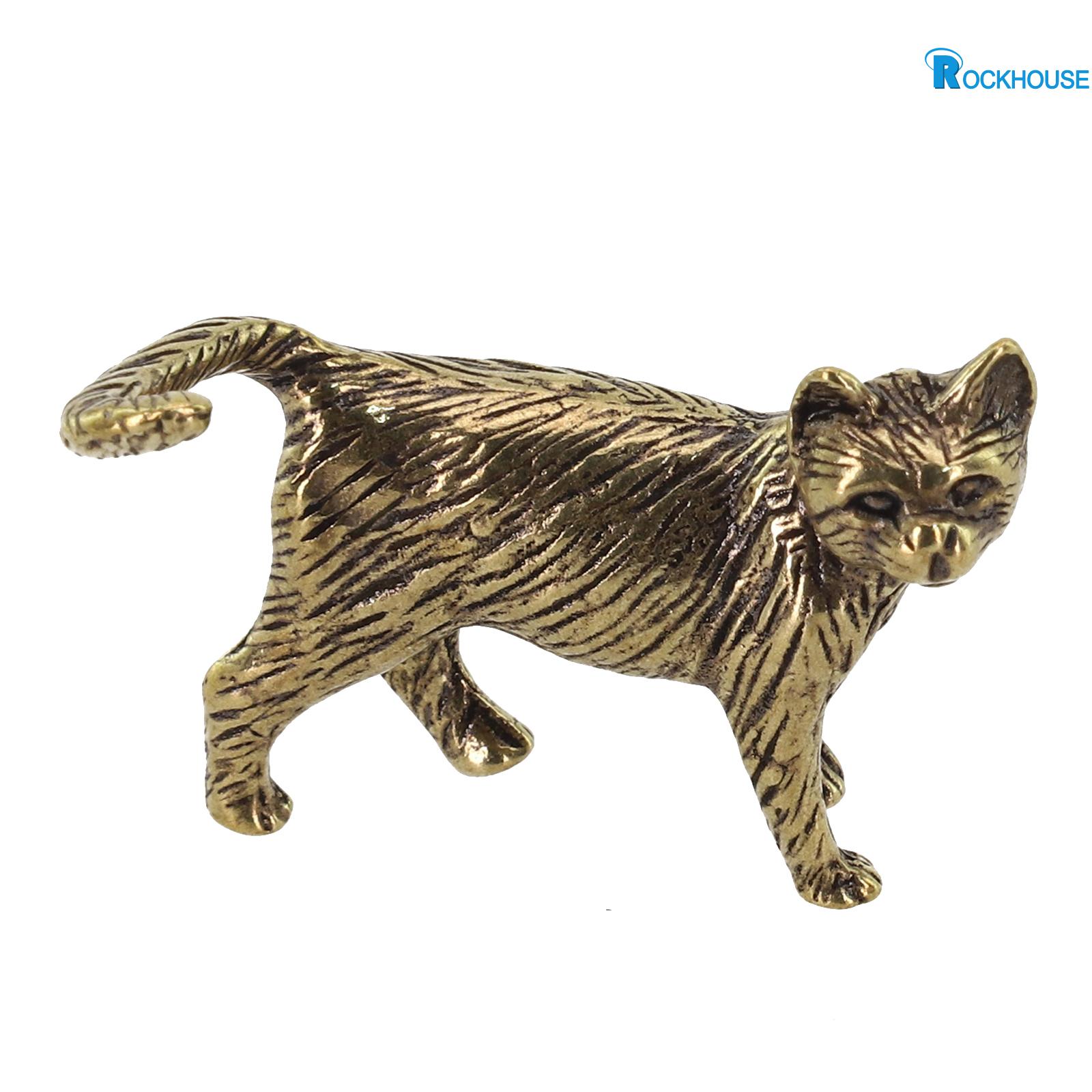 【Rockhouse】 Vintage Style Copper Cat Figurines for Home Decor and Unique Collectible s [New Products] ราคา 139 บาท*ส่งฟรี