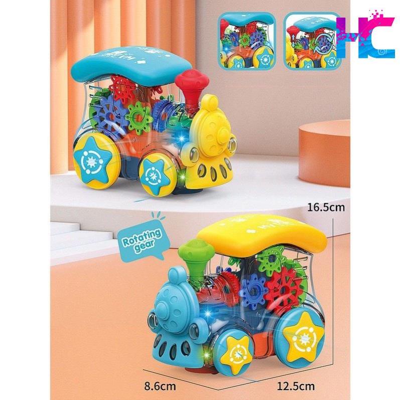 Đồ Chơi Xe Lửa Trong Suốt - Có đèn có nhạc cho bé - Tặng kèm pin - hang_chuan