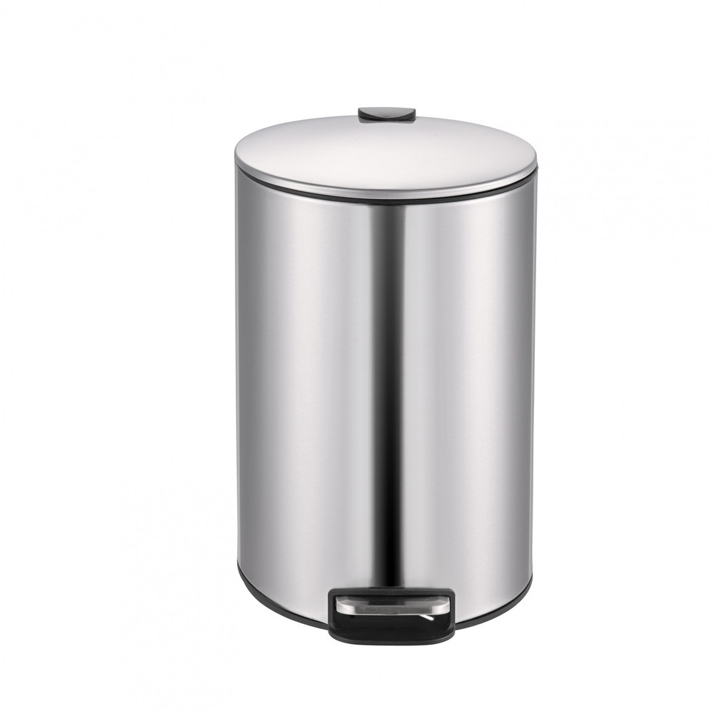 Global House EKO ถังขยะสเตนเลสขาเหยียบทรงกลม MIA EK9680MT-12L ขนาด 25x25x38 ซม. สีเงิน รับประกันของเเท้! ราคา 845 บาท*ส่งฟรี