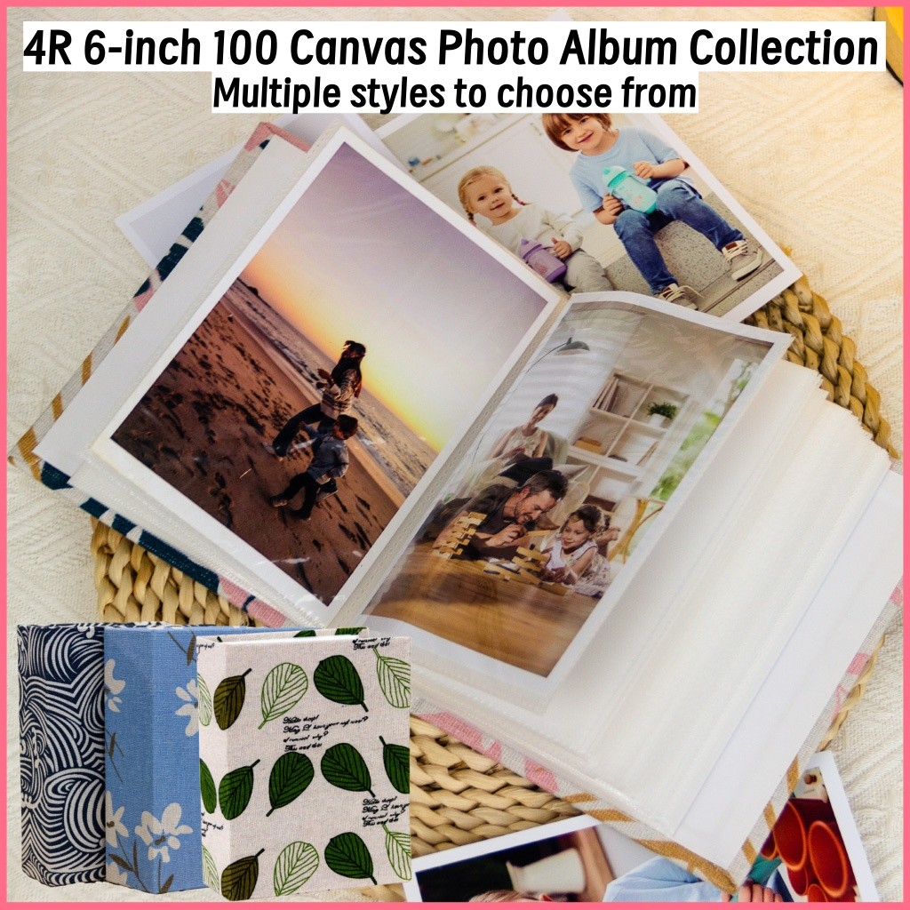 4R Photo Albums - 6 Inch, 200/300 Pockets, Waterproof, Creative