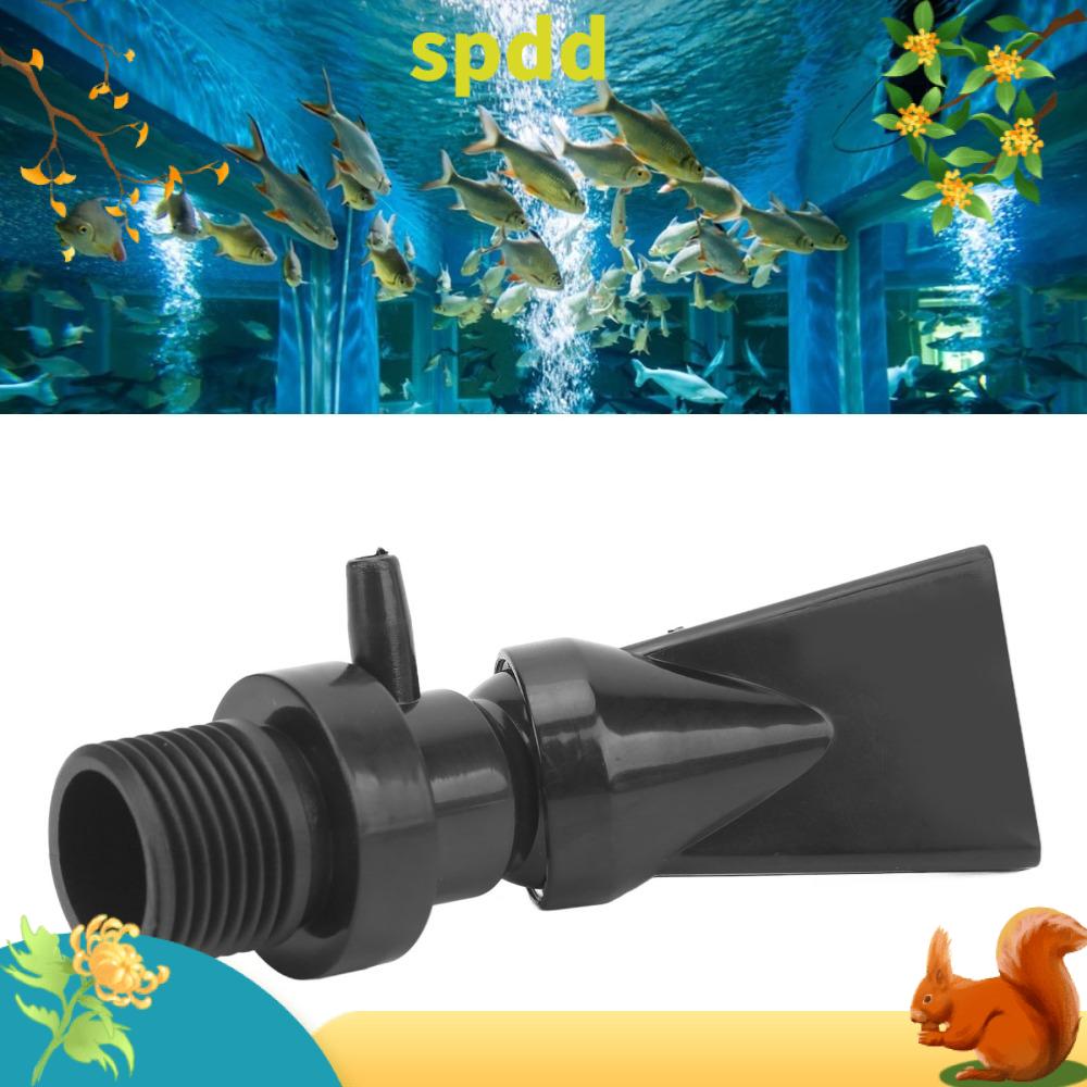 SPDD Điều chỉnh Đầu phun hình mỏ vịt cho bơm bể cá PVC Phổ quát Đầu phun nước hình mỏ vịt Phụ kiện Đen Bơm bể cá vòi phun mỏ vịt Bể cá