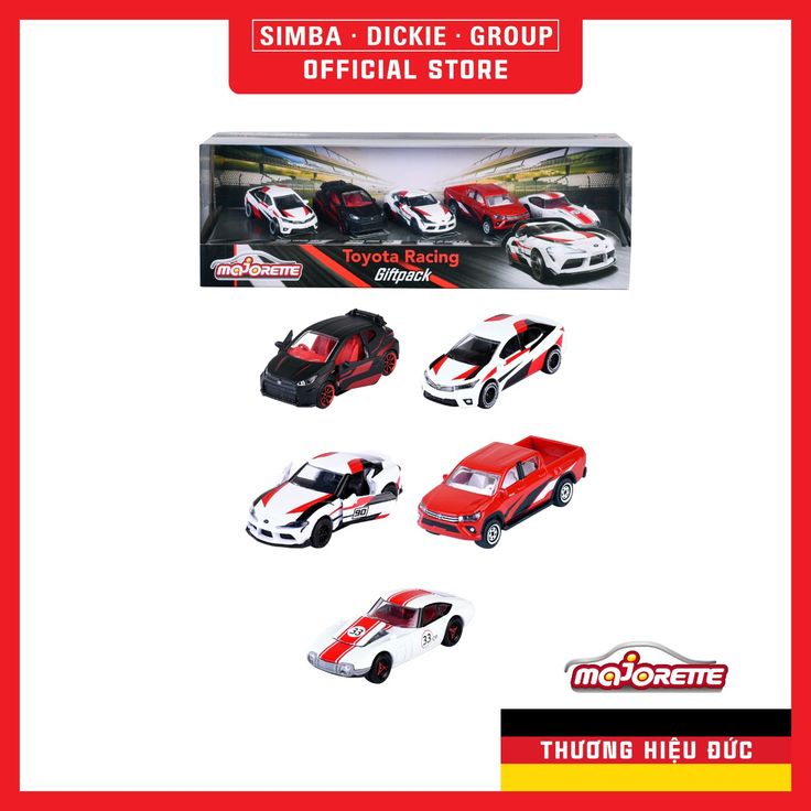 Bộ 5 Xe Mô Hình MAJORETTE Toyota Racing Giftpack 212053189 - Simba Toys Vietnam