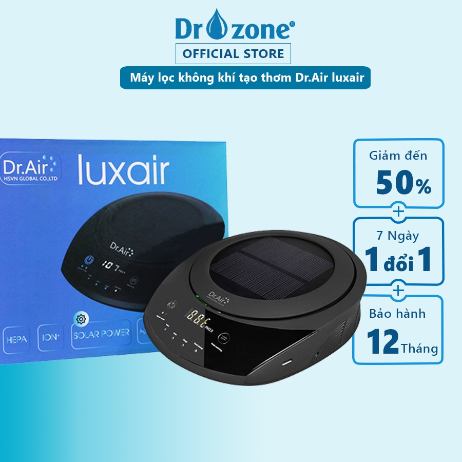 (Tạm hết hàng)Máy lọc không khí ô tô khử mùi tạo thơm Dr.Ozone Luxair- [Hàng chính hãng]