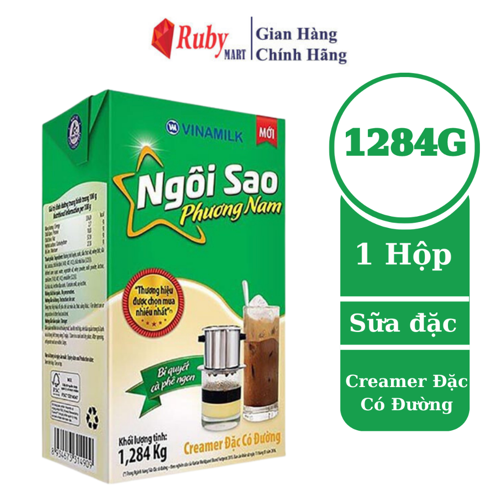 [Date T5/24] Sữa Đặc Có Đường Ngôi Sao Phương Nam Hộp Giấy 1284g