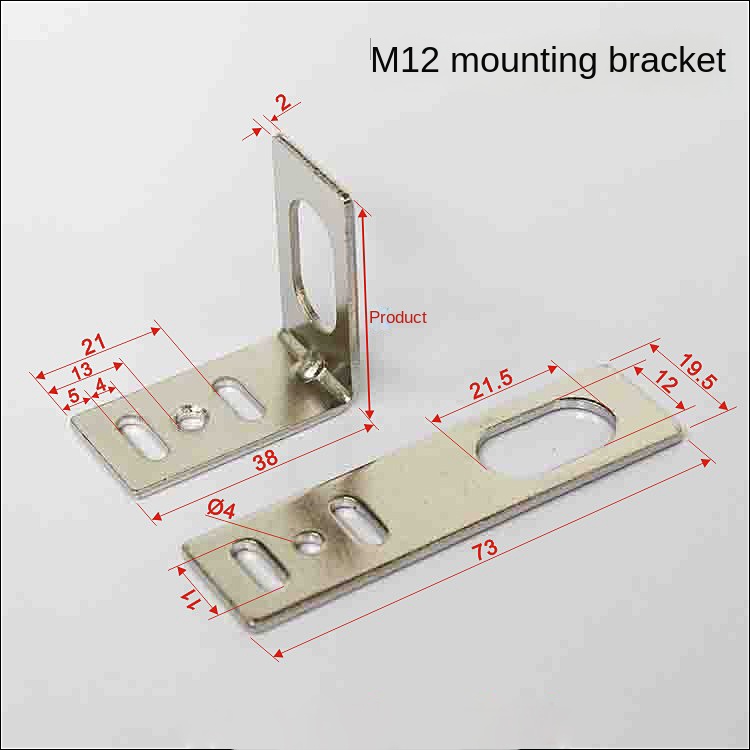 Giá Đỡ Công Tắc Tiệm Cận M12 Loại L | tùy chọn M8 M12 M18 M30 E3z Giá Đỡ Công Tắc Quang Điện Giá Đỡ Công Tắc Tiệm Cận