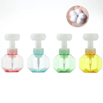 Flower Foam Bottle Refillable Hand Soap Dispenser Bathroom Kitchen Lotion Pump Mousse Blister Bottle 300ml