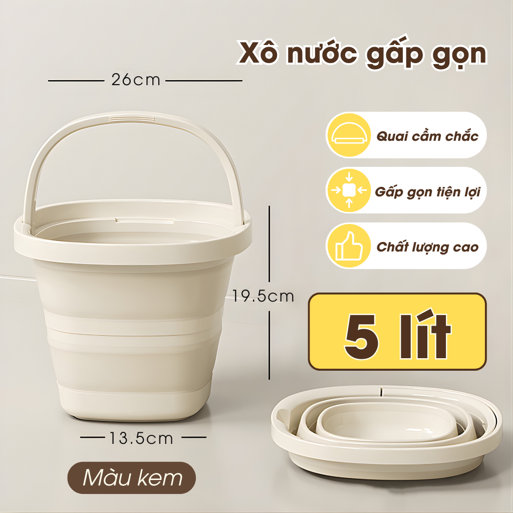 Xô gấp gọn xô gấp gọn xô câu cá ngoài trời lưu trữ di động xô dày xô giặt ký túc xá