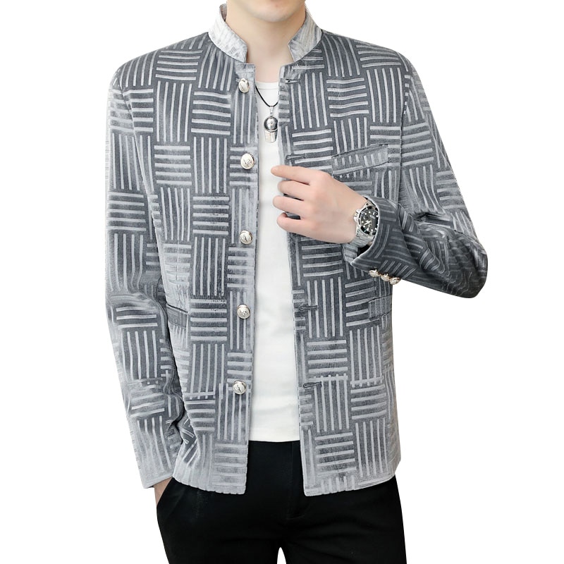 High Quality Blazer Men s Korean Version Trend Fashion Elegant Simple High