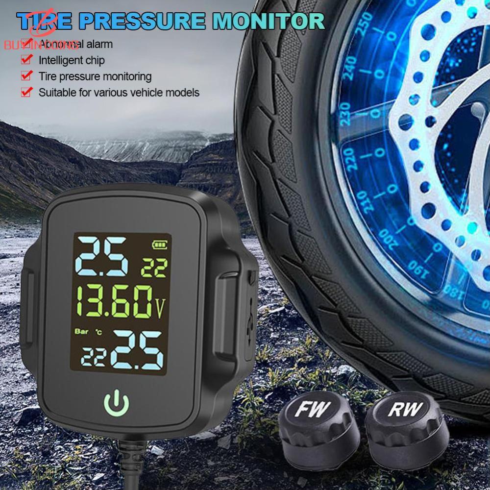 Bc xe máy TPMS với QC 3.0 sạc nhanh USB đầu ra xe máy báo động áp suất lốp hệ thống giám sát lốp hệ thống báo động nhiệt độ
